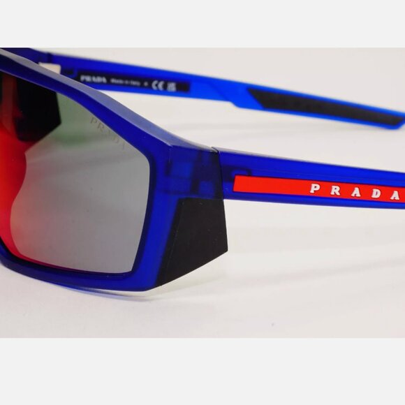 Prada Blue Mirror 67mm Mens Sunglasses Box - Picture 4 of 5